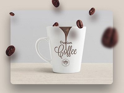 Coffeeshop branding coffee cup print marketing merchandising print design