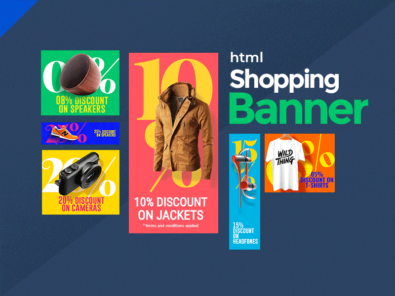 Animated Shopping Banners adobe photoshop animated banner gif google ad banner html banner shopping banner