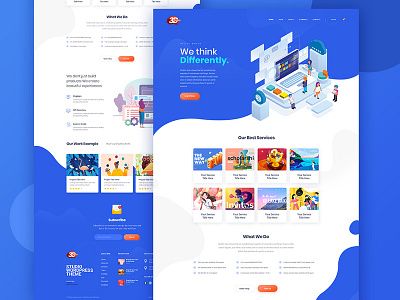 Website Design with Illustrations banner blue colours gradient illustration launch teaser ui design ux design webdesign website