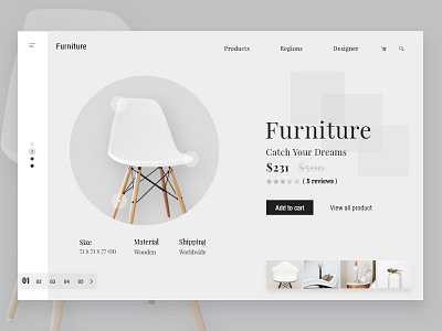 Furniture Shop ar app augmented reality furniture furniture shop landing page online shop online store uidesign uxdesign website website design white