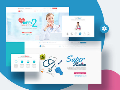 Super Medica Website doctor landing page medical medical pharmaceutical ui ux design web design website