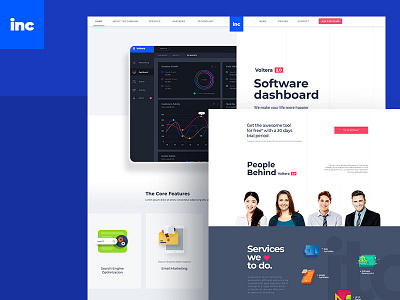 Landing Page for Software dashboard ui homepage design landing page ui design uiux ux design website design