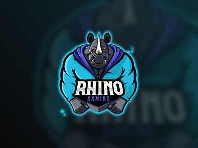 Rhino Gaming Logo brainstorm character digitalart digitaldrawing game art icon illustration logo rhino vector