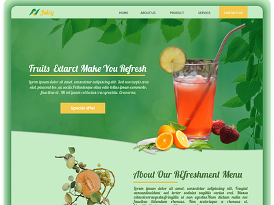 juicy figma juice bar webdesign website concept website design