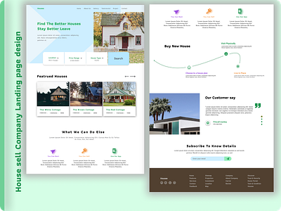 House sell agency landing page design