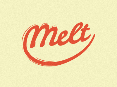 Melt logo logotype script simple type typo typography