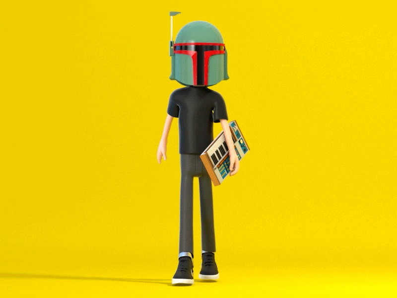 Boba SynthWalk Cycle 3d 3dsmax aftereffects animation bobafett graphics motion starwars walkcycle