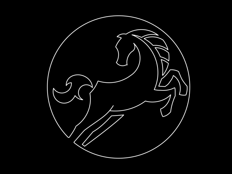 Logo Construction - Vollblut animation black white corporate branding horse horse logo line animation line art logo logo build
