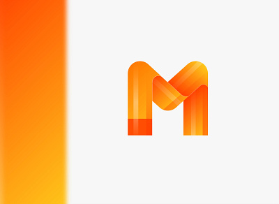 Logo Design adobe illustrator brand branding crypto design finance fire flat gradient identity illustration letter logo m orange red vector yellow