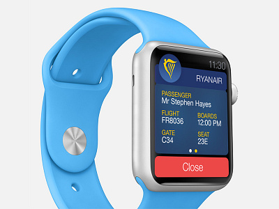 Apple Watch Pass apple apple watch boarding pass concept mobile passbook ryanair watch wearable