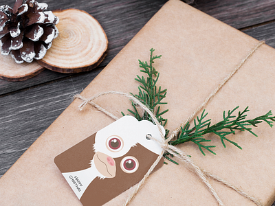 Gizmo Christmas Gift Tag rebound