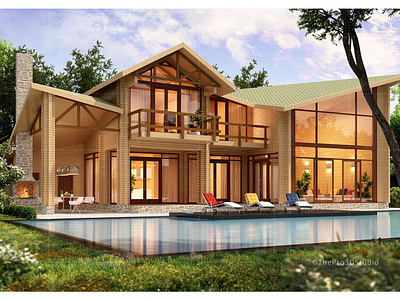 Exterior Residential 3D Rendering