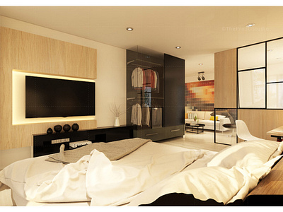 3D Bedroom Interior Design 3d architectural visualization 3d interior rendering 3d rendering