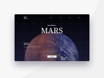 Trip to Mars design ui ui ux ui design uiux uiux design web web design web site