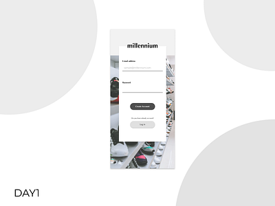 Daily UI 001 - Sign Up dailyui day1 design gray shoes signup ui uidesign ux web