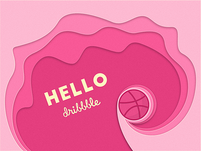 Hello Dribbble! colors dribbble hello pink