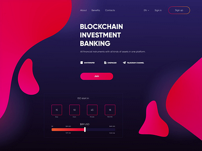 Blockchain Banking animation app app concept banking bitcoin blockchain branding colors dark design flat minimal pink type typography ui ux vector web website