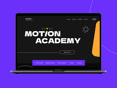 Motion Academy - Landing Page