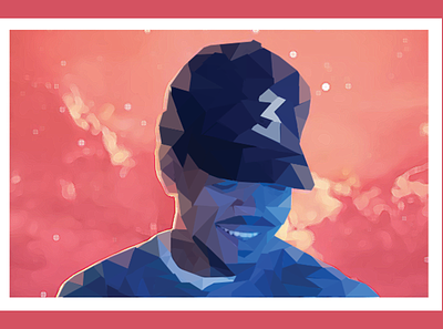 Chance Low Poly Art chance chance the rapper low poly low poly low poly art lowpoly lowpolyart photoshop practice