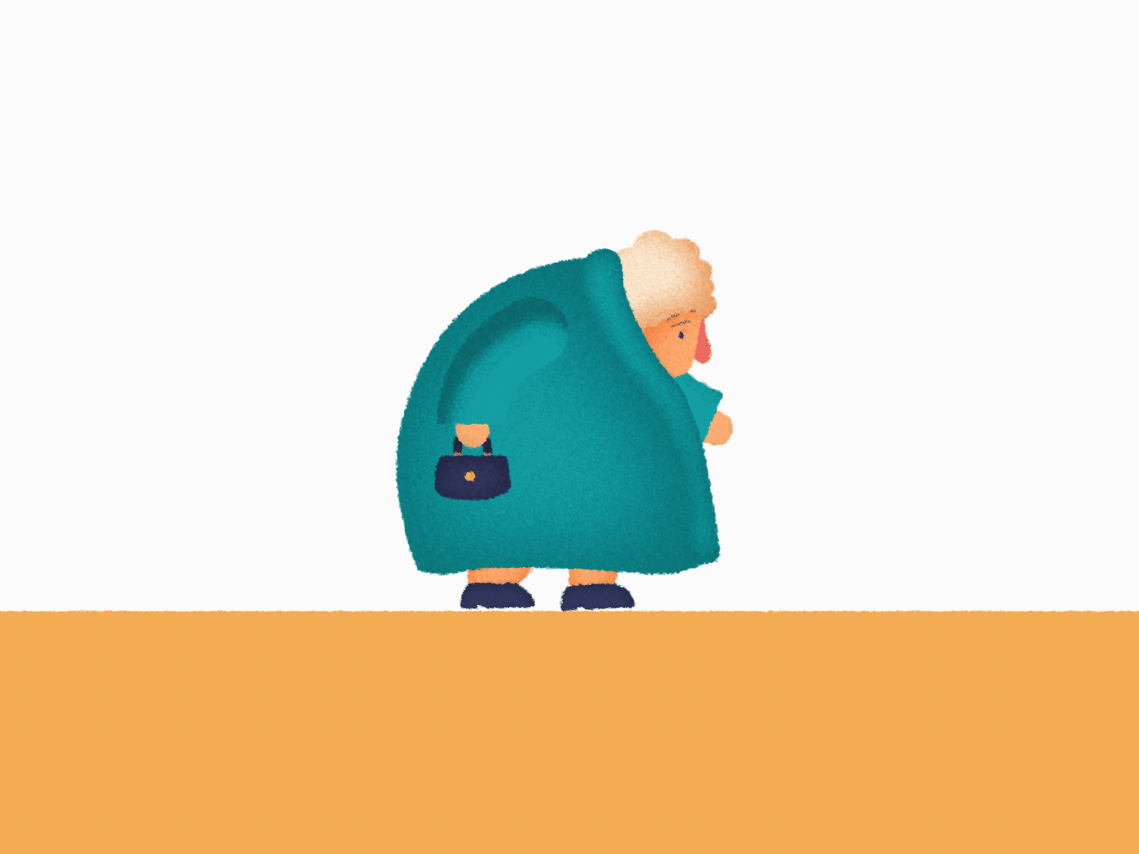 old lady aftereffects animation illustration loop loop animation vector