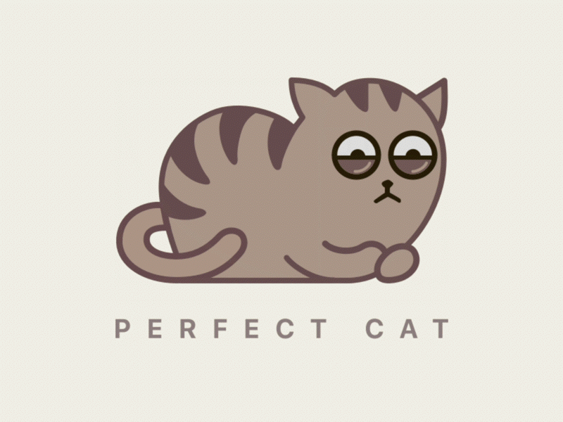 Perfect Cat cat golden ratio grid illustration