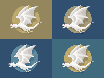 Dragons World character dragon game heraldry illustration logo