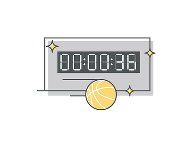 Timer ball basketball illustraton timer