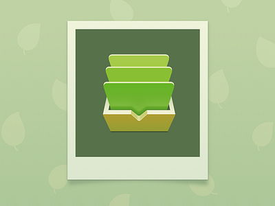 Cards Box box cards green icon illustration layers mac message photo