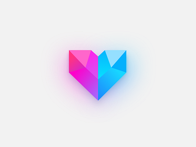 Crystal Heart crystal heart icon sketch