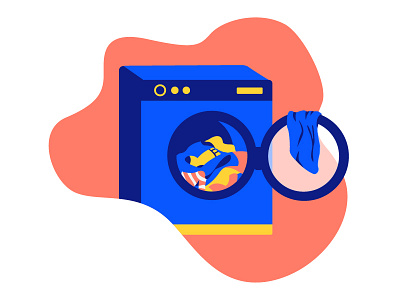 Washer Dryer 2d clothes dryer ecology electricity energy environment illustration laundry power saving washer