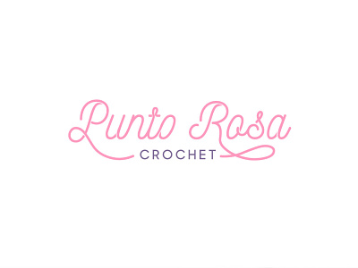 Punto Rosa crochet design graphic design illustration logo typography vector