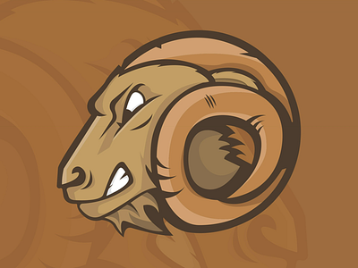 Glossy goat icon illustration logo