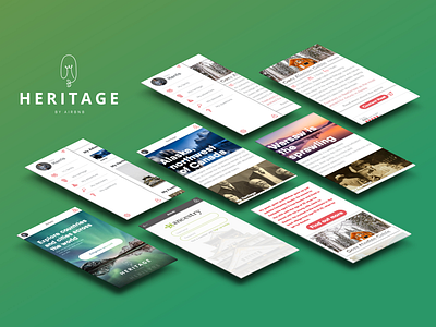 Heritage App app design green heritage logo