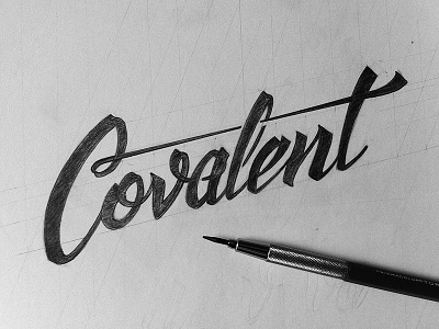 Covalent sketch covalent drawing lettering logo pencil script sketch type typography wordmark