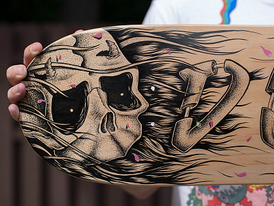 Skate, DUDE acrylic ink sean dockery skate skateboard skull type typography