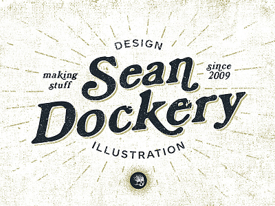 Personal logo, Type variation branding design illustration logo mark personal sean dockery typography
