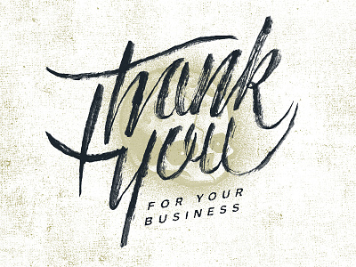 Thank You - Invoice detail brush ink invoice lettering sean dockery skull thank you type