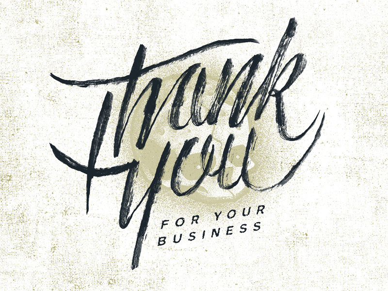Thank You - Invoice detail type invoice lettering brush ink skull thank you sean dockery