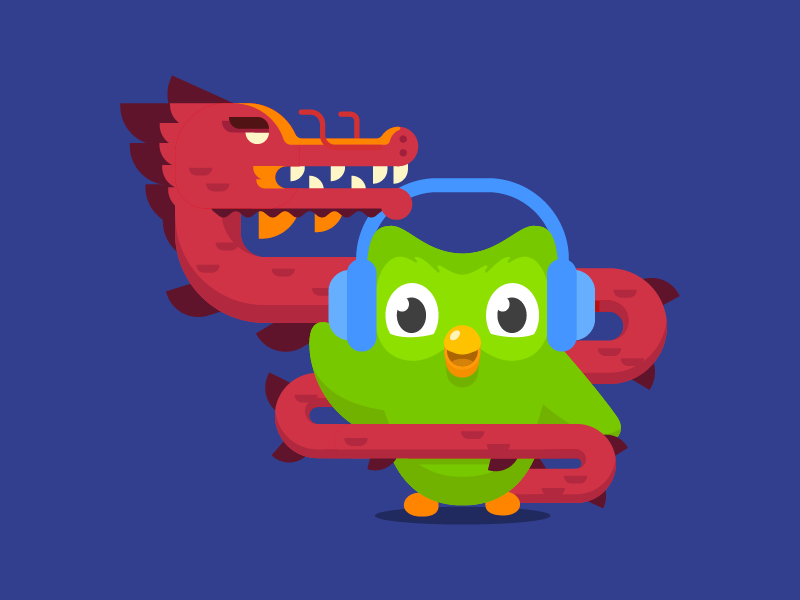 Culture Shock sean dockery learning owl dragon duolingo illustration