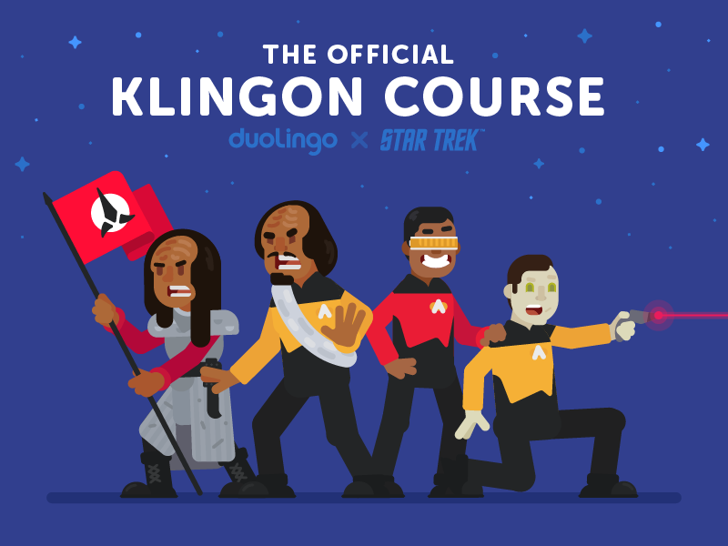 Learn Klingon on Duolingo sean dockery star trek learning space language klingon duolingo illustration