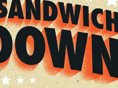 Showdown Poster art design sean dockery texture typography
