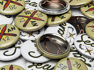 BUTTONS art design logo pen and ink promotional sean dockery typography