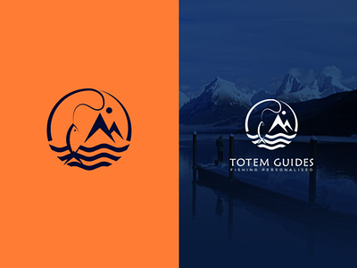 Totem Guides adventure brand brand identity branding design fishing guides logo natural nature