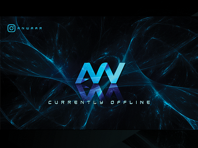 Twitch offline screen brand brand identity electric blue gaming logo logo design offline twitch