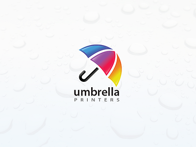 Umbrella Printers brand brand identity branding colorful colourful design logo logo design logodesign printer printing rainbow umbrella