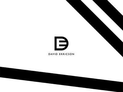 David Ericcson black and white brand branding initials logo logo logo design simplae