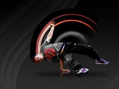 Break dancer photo manipulation photoshop