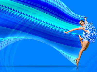 Dancer in blue photo manipulation photoshop