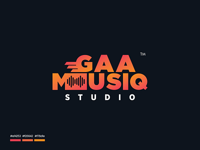 GAA MUSIQ STUDIO LOGO branding creativitydesign identity logo mockups music music logodesign