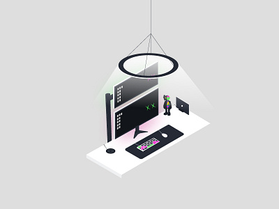 K A W S design desk desk calendar desk setup graphic graphics icon illustration kaws keyboard lamp mac mouse pc setup simpel simple typography vector